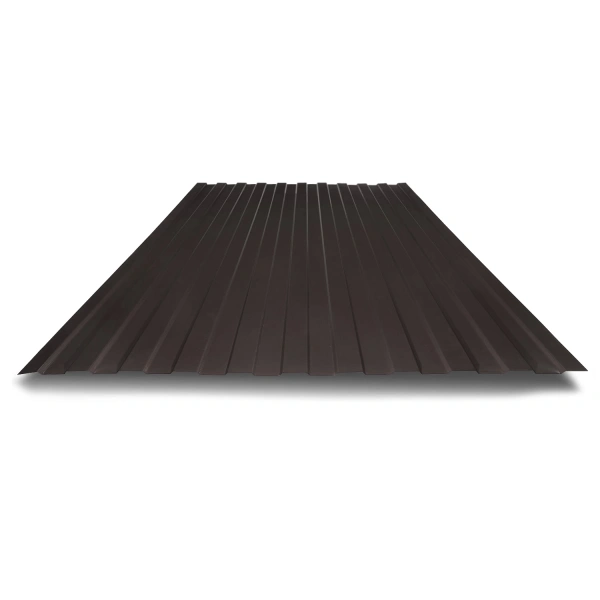 Профнастил С8 0,35 мм серо коричневый RAL 8019 1м